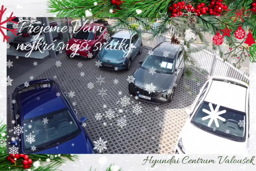 VVeselé Vánoce a šťastný nový rok Vám přeje tým Hyundai Centrum Valoušek! Najdete nás na: HYUNDAI CENTRUM VALOUŠEK Ke Stáčírně 2292/19... Praha 4, 149 00 Facebook: https://www.facebook.com/hyundaicentr... Instagram: https://www.instagram.com/hyundaicent... Web: https://www.autosalonvalousek.cz Tel. číslo: 272 930 153, 272 930 404 Email: HYUNDAI@HYUNDAIVALOUSEK.CZ Zobrazit víc
